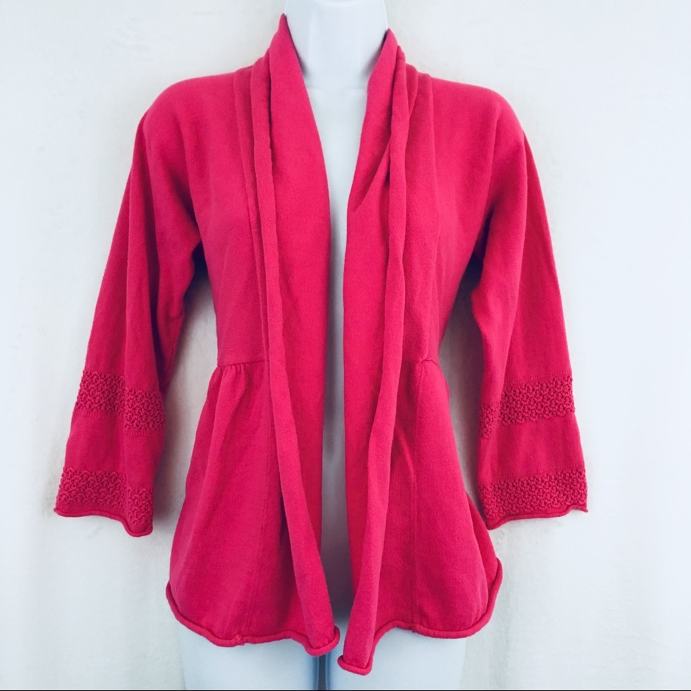 Christopher & Banks Cardigan Hot Pink Size Medium - Picture 1 of 7